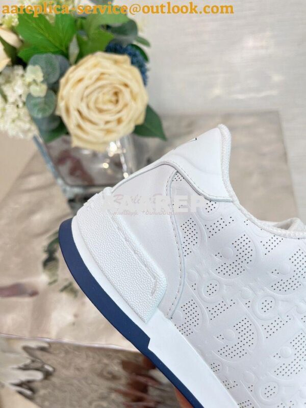 Replica Dior Men Female One Sneaker with Oblique Perforated Calfskin K 9