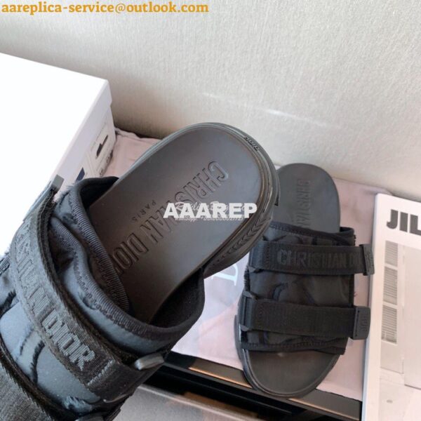 Replica Dior D-Wander Mules Black Camouflage Technical Fabric 6