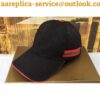 Replica Gucci 200035 Original GG canvas baseball hat with Red/Blue Web In Black