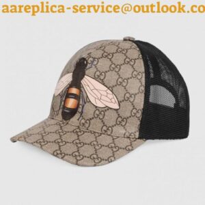 Replica Gucci Bee print GG Supreme baseball hat