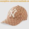 Replica Gucci Beige Original GG Canvas Baseball Hat With Web 2