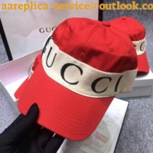 Replica Gucci Red Baseball Hat With Gucci Headband 2