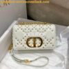 Replica Dior Small Caro Bag Latte Quilted Macrocannage Calfskin with R 2