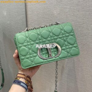 Replica Dior Small Caro Bag Soft Cannage Calfskin M9241 Avocado Green