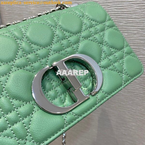 Replica Dior Small Caro Bag Soft Cannage Calfskin M9241 Avocado Green 3