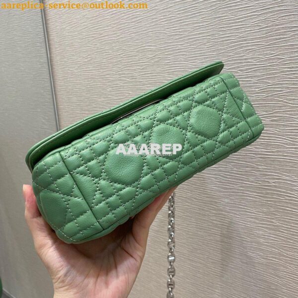 Replica Dior Small Caro Bag Soft Cannage Calfskin M9241 Avocado Green 4