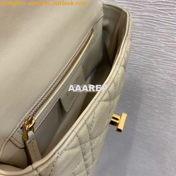 Replica Dior Small Caro Bag Soft Cannage Calfskin M9241 Nude 8