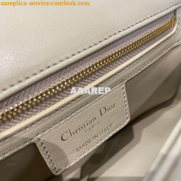 Replica Dior Small Caro Bag Soft Cannage Calfskin M9241 Nude 9