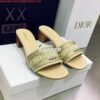 Replica Dior Women's Shoes Dway Slide Diamond Embroidered KCQ166ERC Black 2