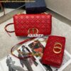 Replica Dior Small Caro Bag Soft Cannage Calfskin M9241 Ros Des Vents 2