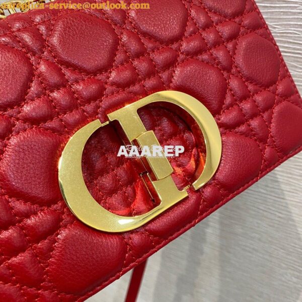 Replica Dior Small Caro Bag Soft Cannage Calfskin M9241 Red 5