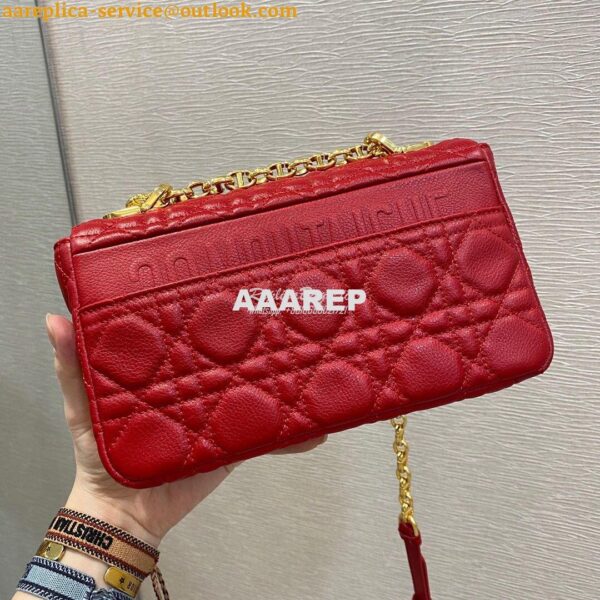 Replica Dior Small Caro Bag Soft Cannage Calfskin M9241 Red 7