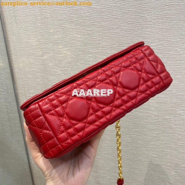 Replica Dior Small Caro Bag Soft Cannage Calfskin M9241 Red 11