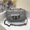 Replica Dior Small Caro Bag Steel Grey Quilted Macrocannage Calfskin w