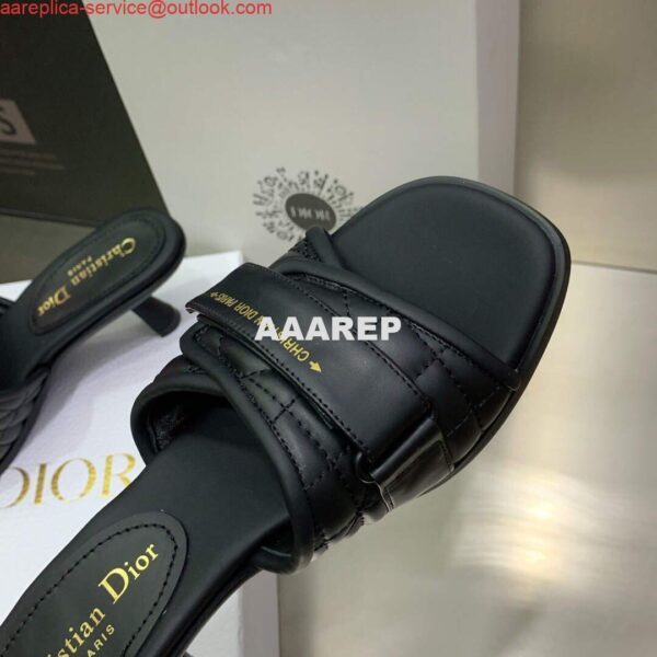 Replica Dior Women's Shoes evolution heeled slide KCQ731CQC Black 6