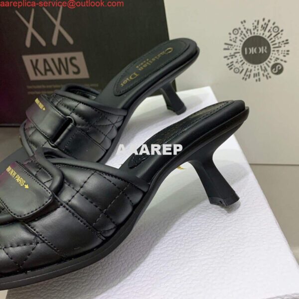 Replica Dior Women's Shoes evolution heeled slide KCQ731CQC Black 9