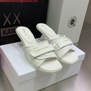 Replica Dior Women's Shoes evolution heeled slide KCQ731CQC White