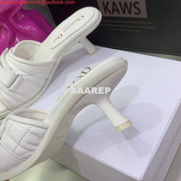 Replica Dior Women's Shoes evolution heeled slide KCQ731CQC White 9