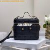 Replica Dior Small DiorCamp Bag White and Blue Smooth Calfskin M1243