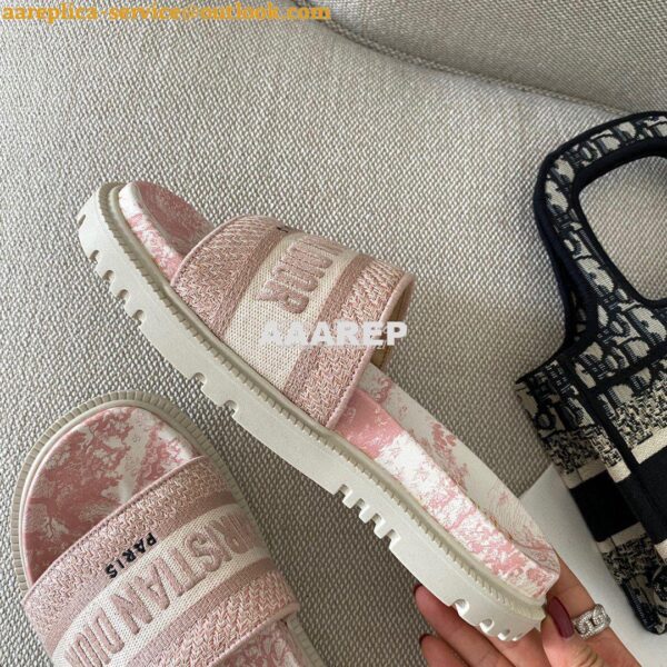 Replica Dior Dway Slide Embroidered Cotton KCQ550 ii 5
