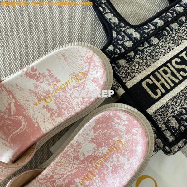 Replica Dior Dway Slide Embroidered Cotton KCQ550 ii 8