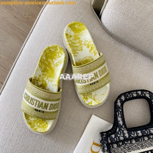 Replica Dior Dway Slide Embroidered Cotton KCQ550 ii 9