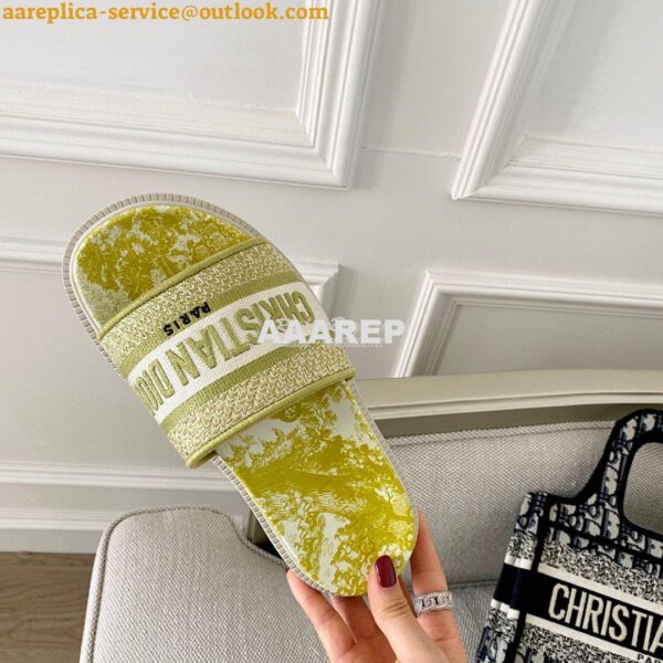 Replica Dior Dway Slide Embroidered Cotton KCQ550 ii 11