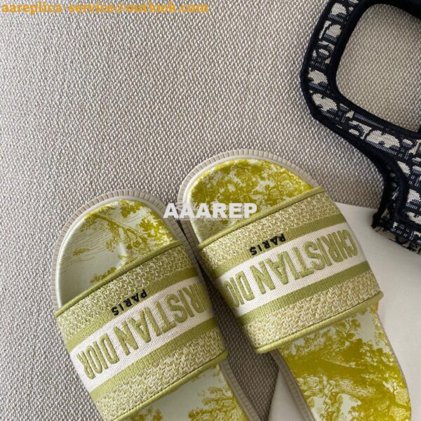 Replica Dior Dway Slide Embroidered Cotton KCQ550 ii 12