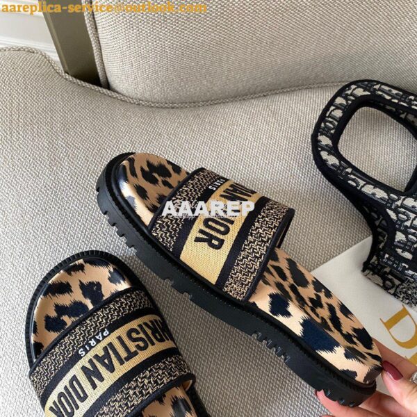 Replica Dior Dway Slide Embroidered Cotton KCQ550 ii 16
