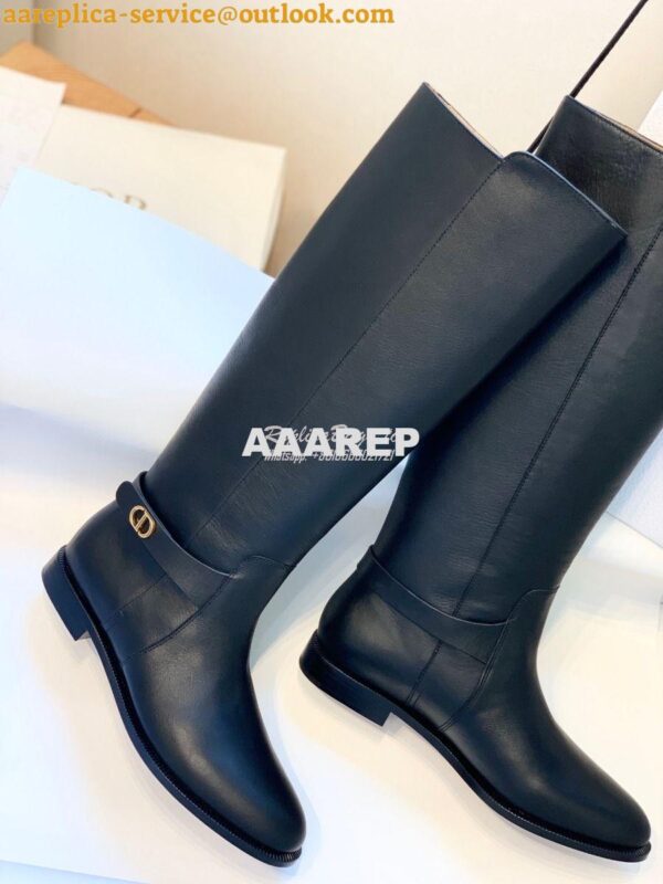 Replica Dior Empreinte Boot Black Soft Calfskin KCI607 Black 7