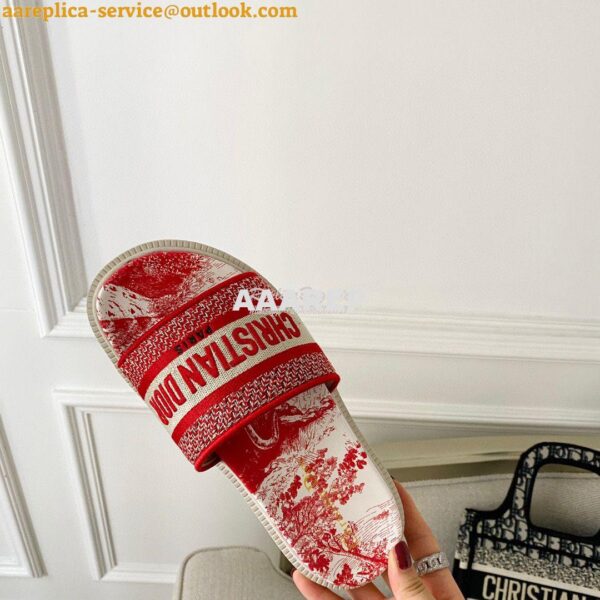 Replica Dior Dway Slide Embroidered Cotton KCQ550 ii 21