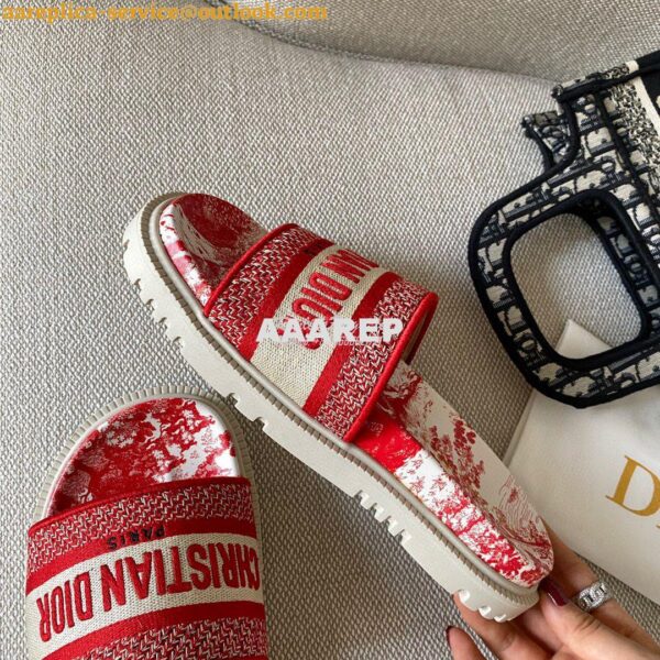 Replica Dior Dway Slide Embroidered Cotton KCQ550 ii 22