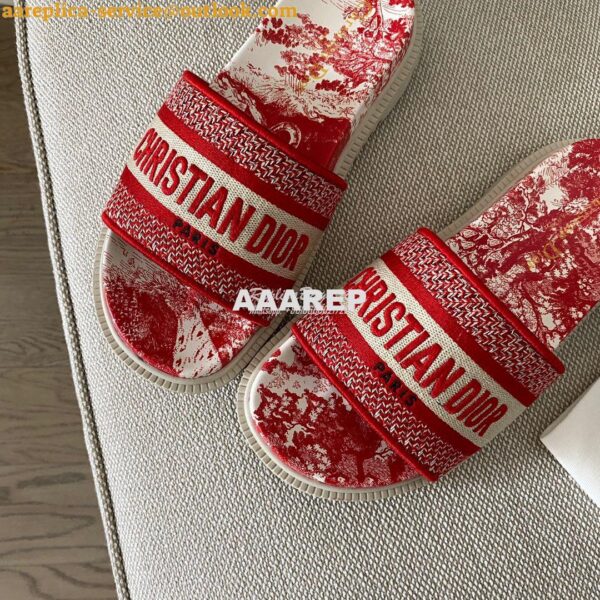 Replica Dior Dway Slide Embroidered Cotton KCQ550 ii 23