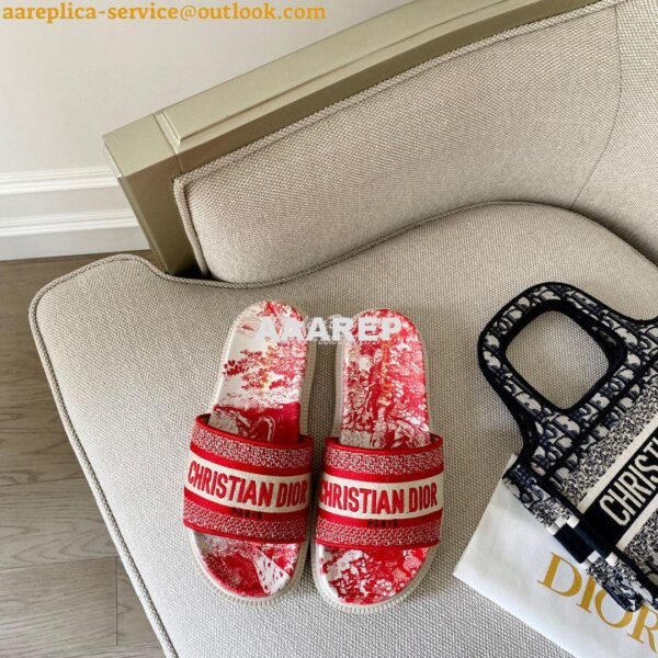 Replica Dior Dway Slide Embroidered Cotton KCQ550 ii 19