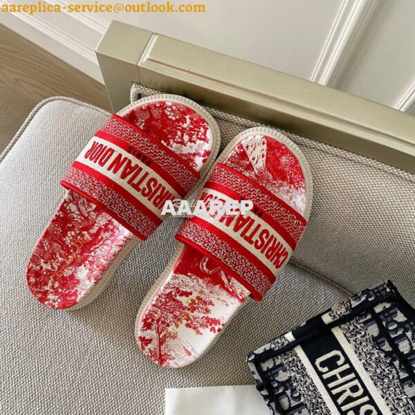 Replica Dior Dway Slide Embroidered Cotton KCQ550 ii 20