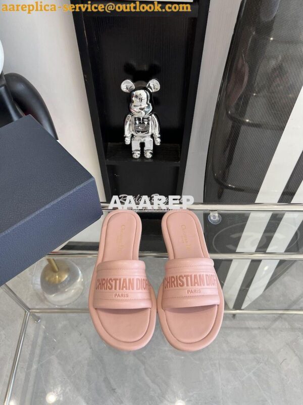 Replica Dior Every-D Slide Embossed Lambskin KCQ861 Pink 3