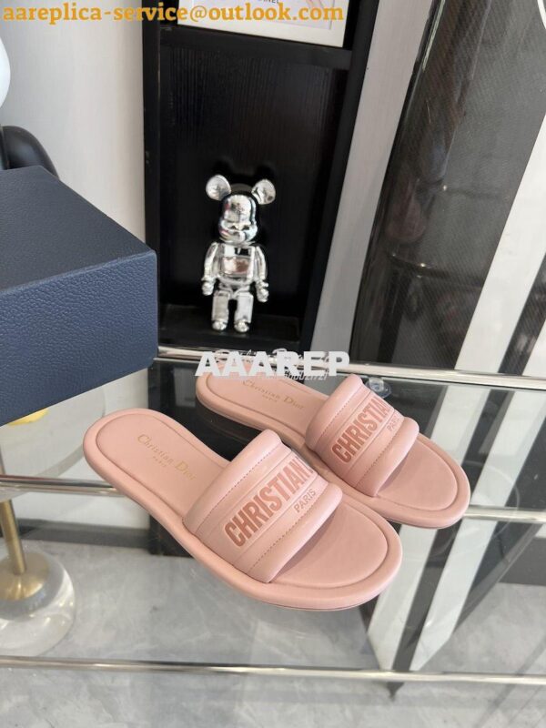Replica Dior Every-D Slide Embossed Lambskin KCQ861 Pink 2