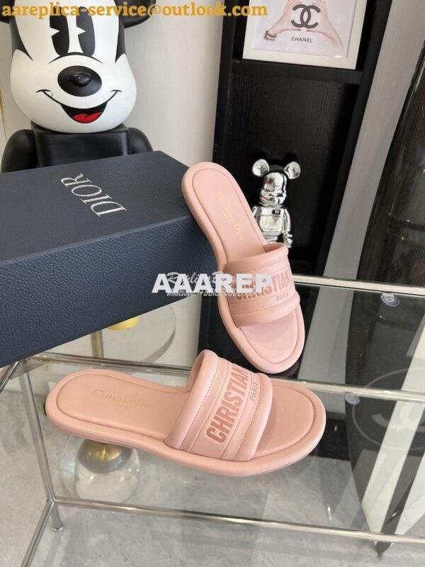 Replica Dior Every-D Slide Embossed Lambskin KCQ861 Pink 9