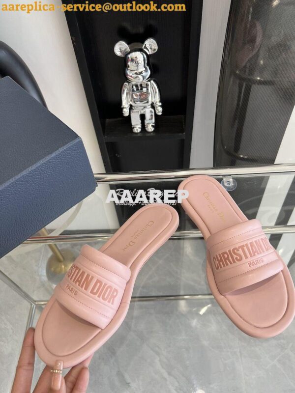 Replica Dior Every-D Slide Embossed Lambskin KCQ861 Pink 3