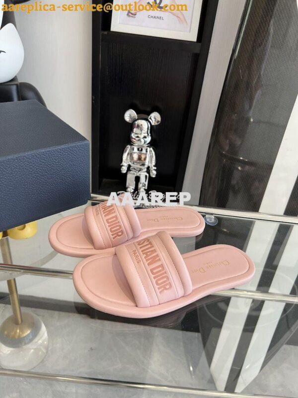 Replica Dior Every-D Slide Embossed Lambskin KCQ861 Pink 5