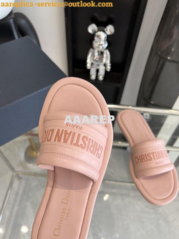 Replica Dior Every-D Slide Embossed Lambskin KCQ861 Pink 6