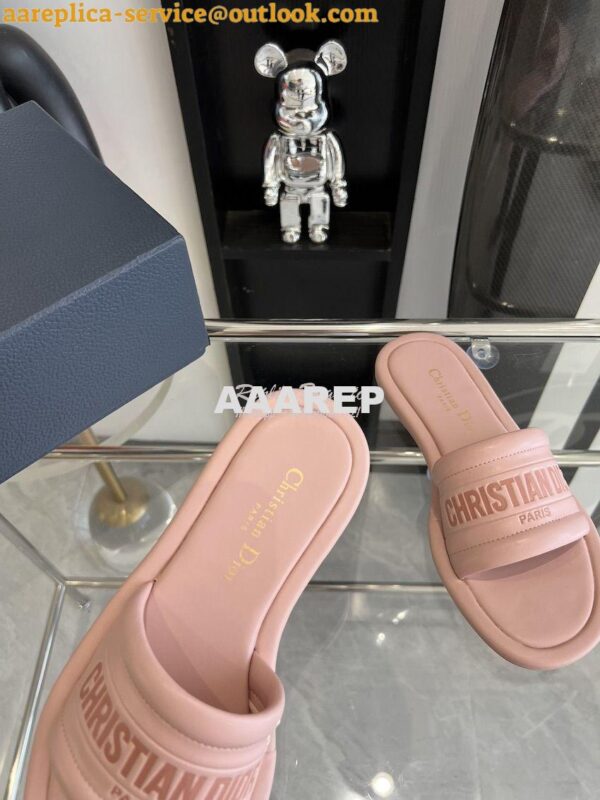 Replica Dior Every-D Slide Embossed Lambskin KCQ861 Pink 8