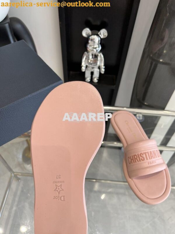 Replica Dior Every-D Slide Embossed Lambskin KCQ861 Pink 9