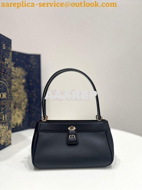 Replica Dior Small Key Bag Black Box Calfskin M1844