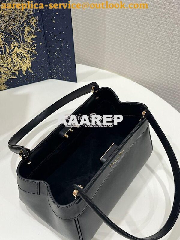 Replica Dior Small Key Bag Black Box Calfskin M1844 4