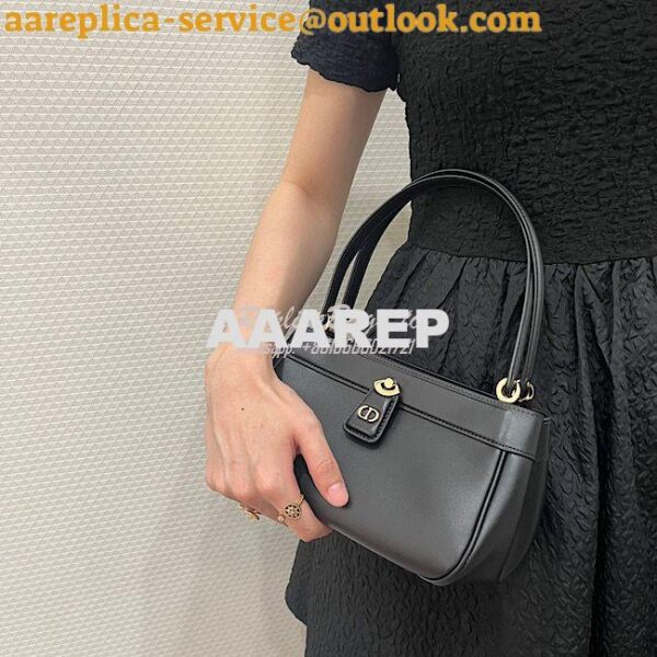 Replica Dior Small Key Bag Black Box Calfskin M1844 11