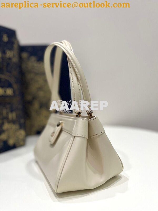 Replica Dior Small Key Bag Dusty Ivory Box Calfskin M1844 2