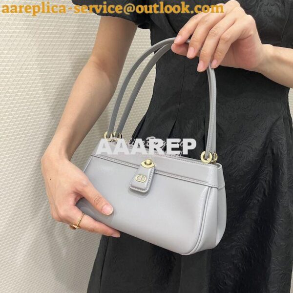 Replica Dior Small Key Bag Grey Box Calfskin M1844 10