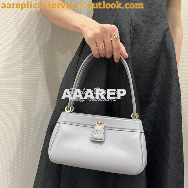 Replica Dior Small Key Bag Grey Box Calfskin M1844 11