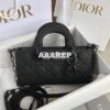 Replica Dior Small Lady D-Sire My ABCDior Bag Black Macrocannage Crink 2